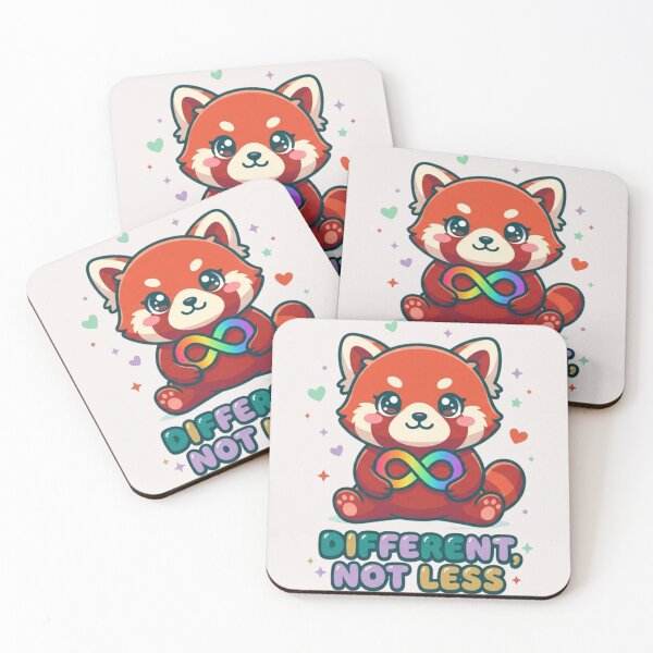 Item preview, Kawaii Red Panda - Different Not Less Neurodiversity designed and sold by David Wasson.