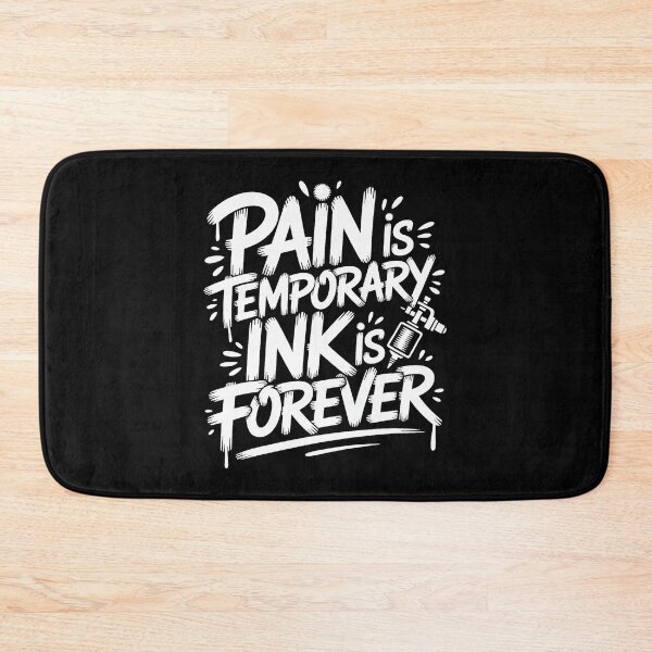 Item preview, Pain is Temporary Ink is Forever Tattoo Humor Lettering designed and sold by Modaozushi216.