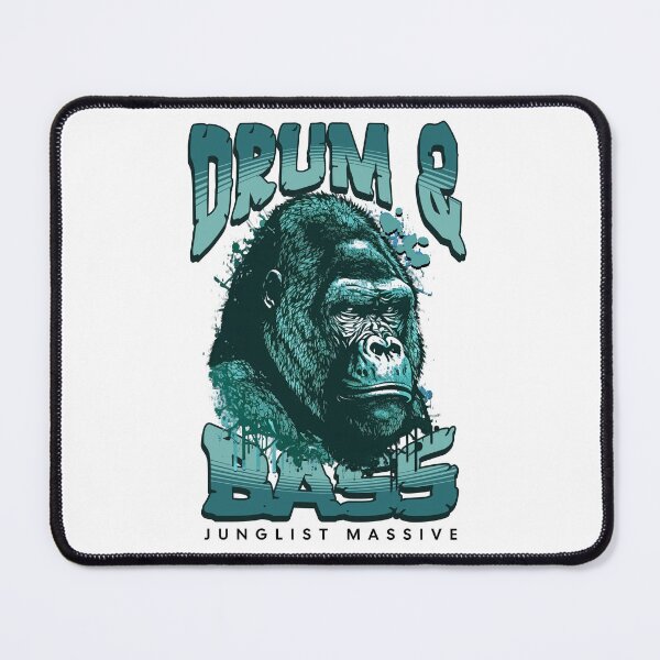 Item preview, DRUM AND BASS - Gorilla Profile (Blue) designed and sold by Discothreadz.