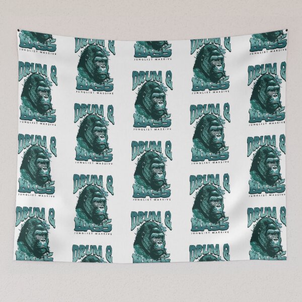 Item preview, DRUM AND BASS - Gorilla Profile (Blue)  designed and sold by Discothreadz.