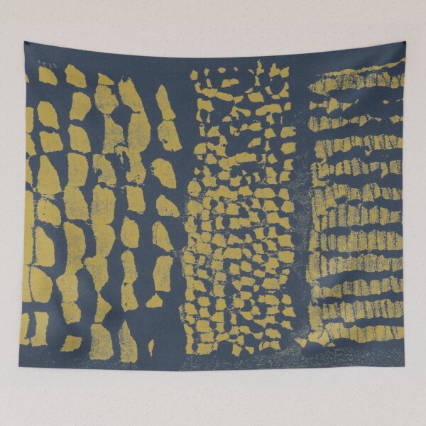 Item preview, Three Grains Textured Monoprint - Dusk + Saffron designed and sold by Irene Estelle.
