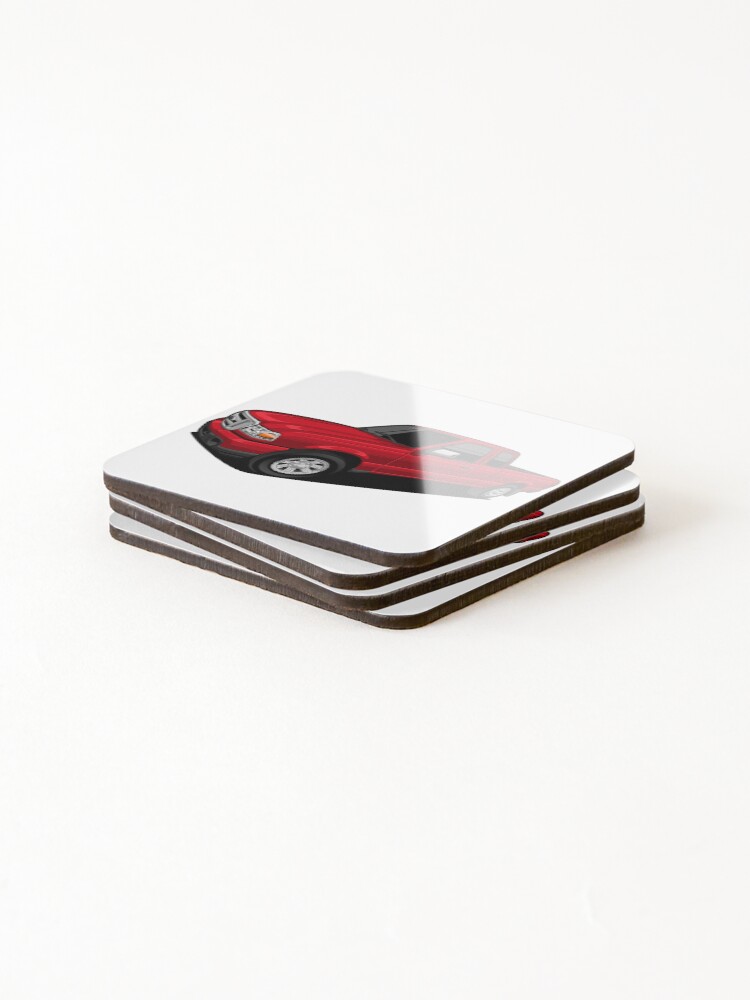 Thumbnail 4 of 5, Coasters (Set of 4), Red Ranger #1 designed and sold by vektoranda.