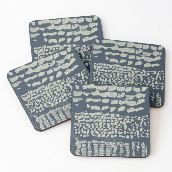Item preview, Three Grains Textured Monoprint - Dusk + Tea designed and sold by Irene Estelle.