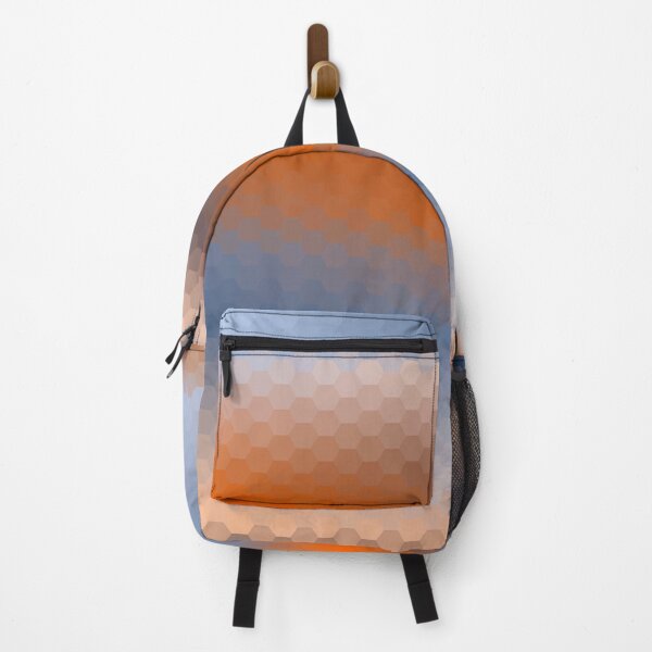 Artikelvorschau, Blau Orange Braun Sechseck Ombre entworfen und verkauft von Shapes-Mania.