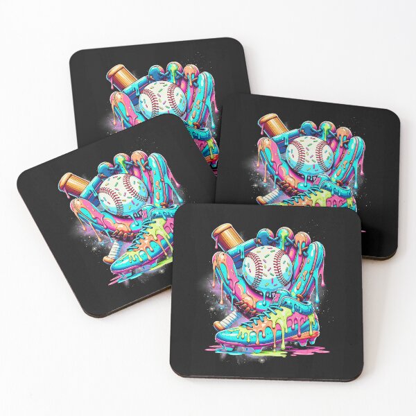 Item preview, Dripping Baseball Ice Cream Style Colorful Street designed and sold by miaa-artistshop.