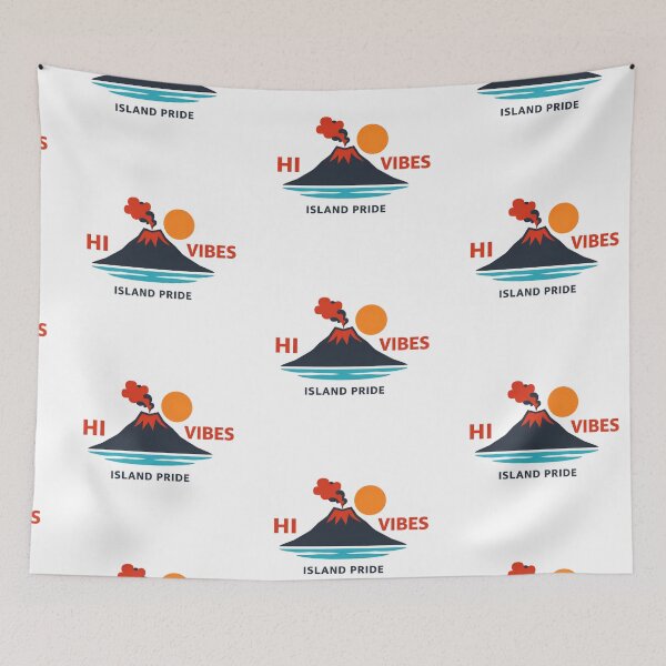 Item preview, HI Vibes Island Pride Volcano Design designed and sold by Combat Skies.