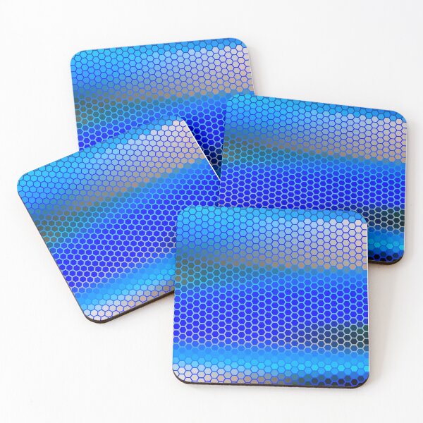 Item preview, Indigo Blue Brown Hexagon Honeycomb Pattern Shapes Mania designed and sold by Shapes-Mania.