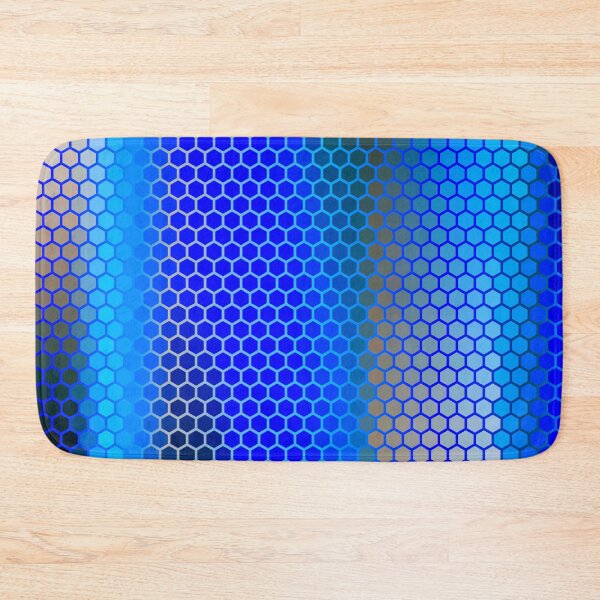 Item preview, Indigo Blue Brown Hexagon Honeycomb Pattern Shapes Mania designed and sold by Shapes-Mania.