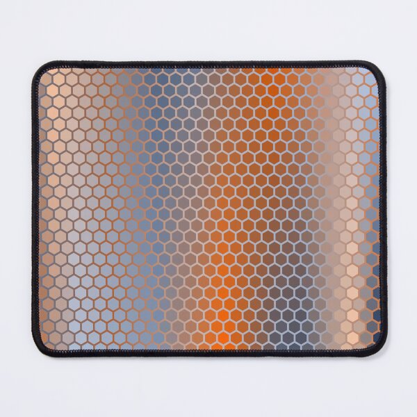 Artikelvorschau, Blau Orange Braun Sechseck Muster entworfen und verkauft von Shapes-Mania.