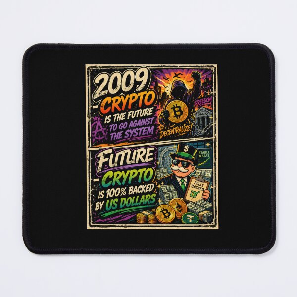 Item preview, Crypto Satire Then vs Now designed and sold by Junior-Design.