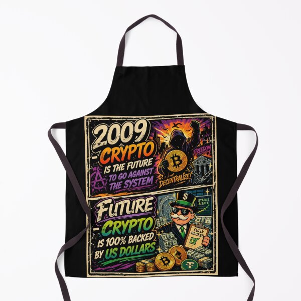 Item preview, Crypto Satire Then vs Now designed and sold by Junior-Design.