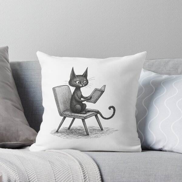 Item preview, Library Cat designed and sold by Vicky Cullen.