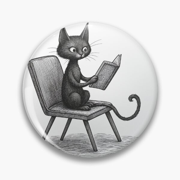Item preview, Library Cat designed and sold by Vicky Cullen.