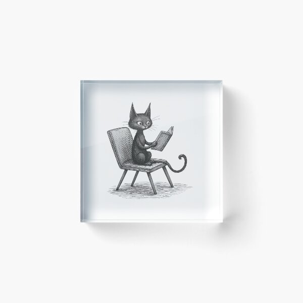 Item preview, Library Cat designed and sold by Vicky Cullen.