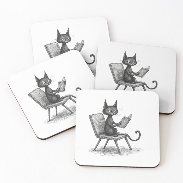 Item preview, Library Cat designed and sold by Vicky Cullen.