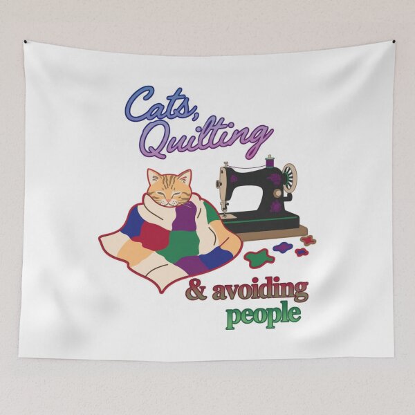Item preview, Cats, Quilting and avoiding people designed and sold by Mahilis.