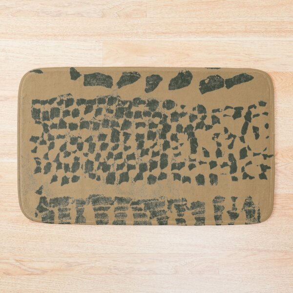 Item preview, Three Grains Textured Monoprint - Fawn + Pine designed and sold by Irene Estelle.
