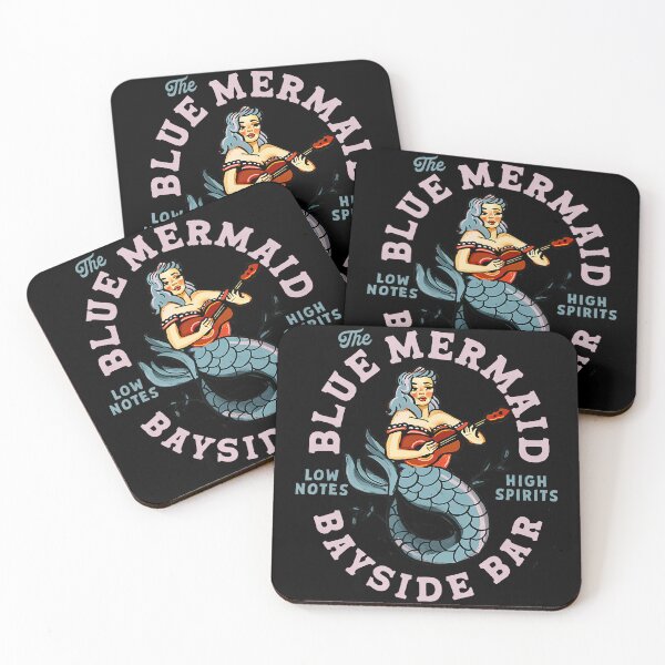Item preview, Blue Mermaid Bayside Bar Vintage Tattoo Music  designed and sold by Modaozushi216.