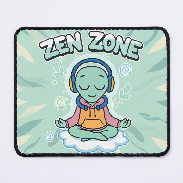 Item preview, Zen Zone Meditating Alien Cartoon designed and sold by Taridesign.
