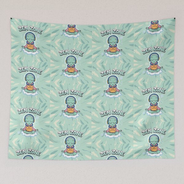 Item preview, Zen Zone Meditating Alien Cartoon designed and sold by Taridesign.