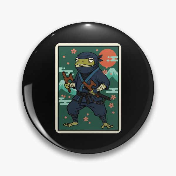 Item preview, Samurai Frog Ninja Katana Japanese Style Cute Warrior designed and sold by JordynLadukeg65.