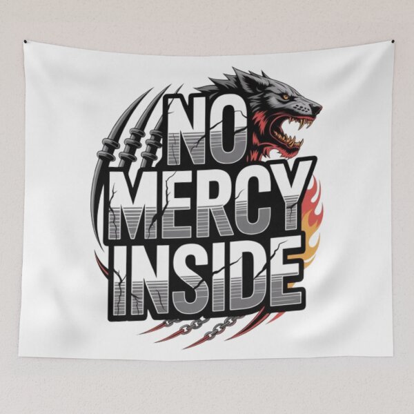 Item preview, No Mercy Inside Bold Typography Streetwear Design designed and sold by NewUSShop.