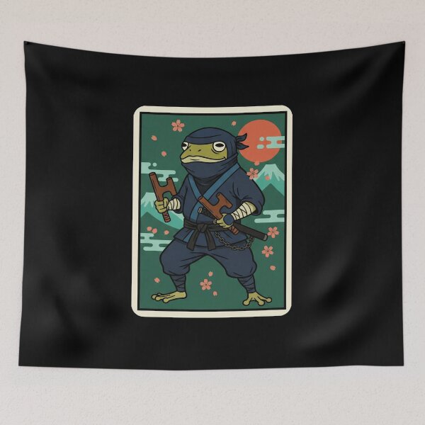 Item preview, Samurai Frog Ninja Katana Japanese Style Cute Warrior designed and sold by JordynLadukeg65.