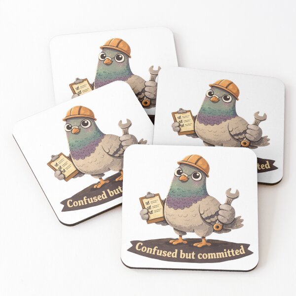 Item preview, Confused but Committed Pigeon – Funny Bird Meme Cute Chaos Animal Design designed and sold by Hoffmann-Shop.
