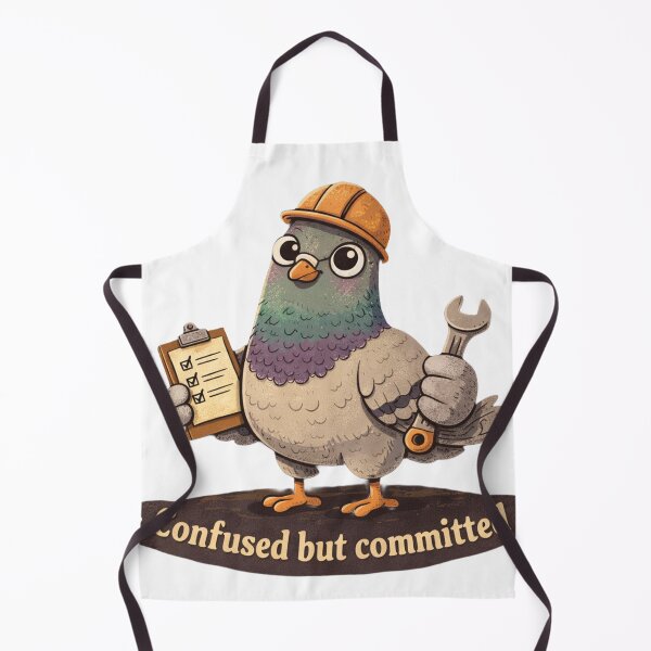 Artikelvorschau, Verwirrte, aber engagierte Taube – Lustiges Vogel-Meme, niedliches Chaos-Tierdesign entworfen und verkauft von Hoffmann-Shop.