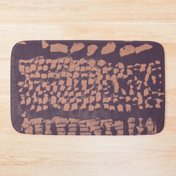 Item preview, Three Grains Textured Monoprint - Fig + Coral designed and sold by Irene Estelle.