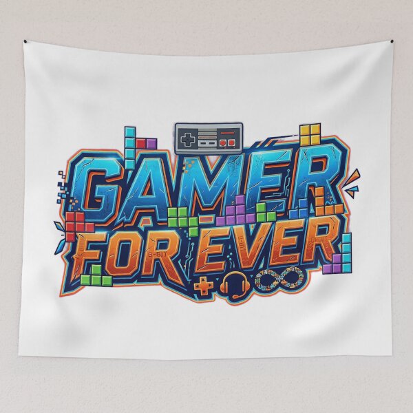 Item preview, GAMER FOR EVER (TETRIS) - WHITE designed and sold by Marlon Oseguera.