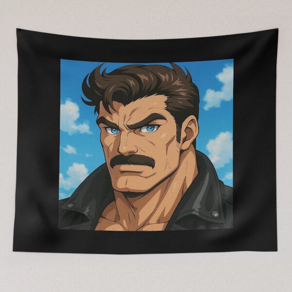 Item preview, Gay Retro Anime Vintage Leather Daddy Colorsplash Tom of Finland Tribute Leather Pride Graphic Design designed and sold by ItsAKinkThing.