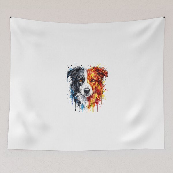 Item preview, Colorful Dog Abstract Art – Split Color Animal Design | Modern Aesthetic Illustration designed and sold by MyStore2025.