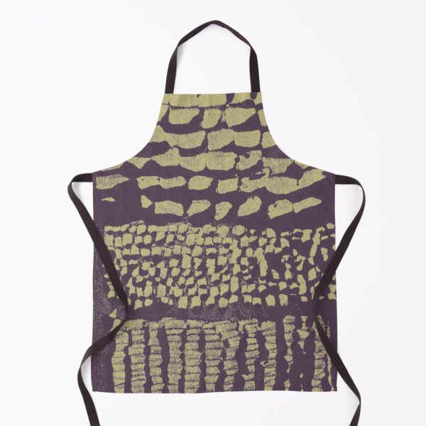 Item preview, Three Grains Textured Monoprint - Fig + Gold designed and sold by Irene Estelle.