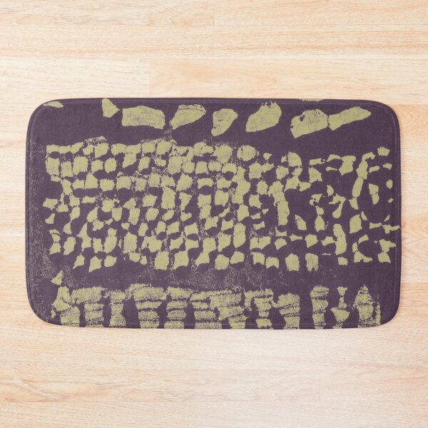 Item preview, Three Grains Textured Monoprint - Fig + Gold designed and sold by Irene Estelle.