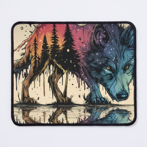 Item preview, Galaxy Wolf in Moonlit Pines designed and sold by DonaldWaltersxx.