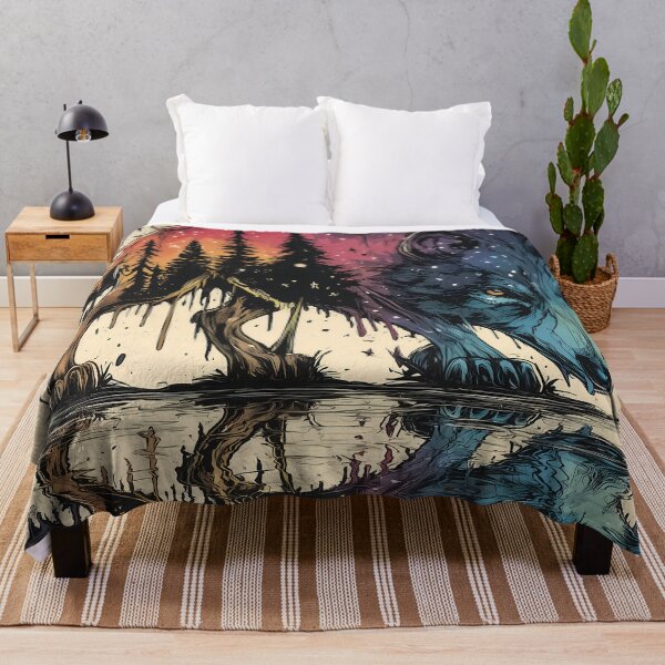 Item preview, Galaxy Wolf in Moonlit Pines designed and sold by DonaldWaltersxx.