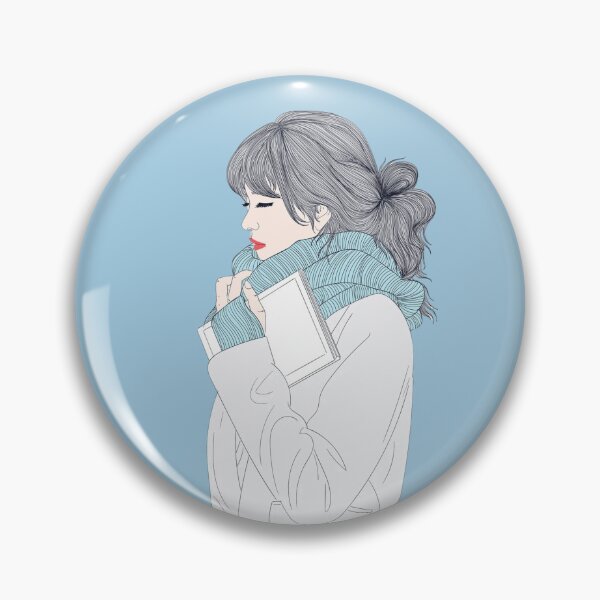 Item preview, Blue Scarf holding a white blank book designed and sold by VesperaVoid.