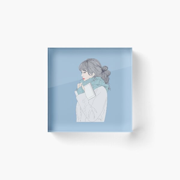 Item preview, Blue Scarf holding a white blank book designed and sold by VesperaVoid.