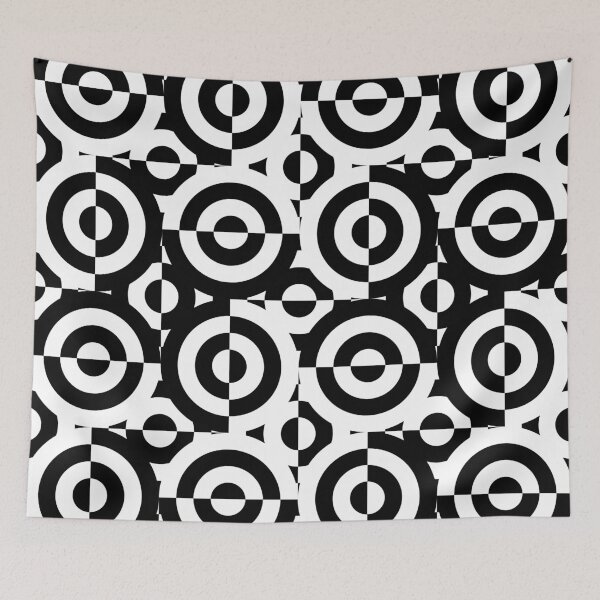 Item preview, Square the Circle Black and White designed and sold by Shapes-Mania.