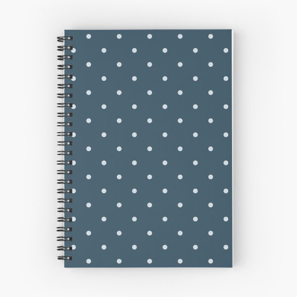 Aperçu de l'œuvre Motif à pois bleu océan profond et gris brume classique – Style rétro minimaliste créée et vendue par DaisyHouse.