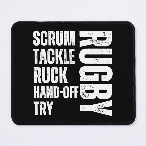 Item preview, Rugby Scrum Tackle Ruck Try Bold Typography Sports designed and sold by GabrieSketcham.