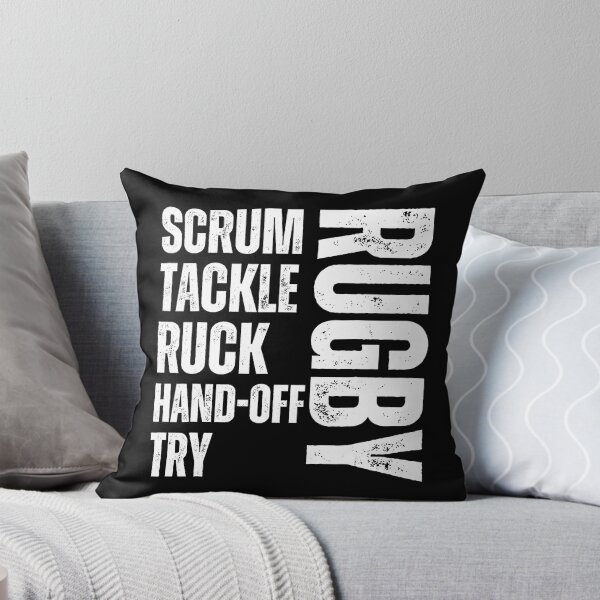 Item preview, Rugby Scrum Tackle Ruck Try Bold Typography Sports designed and sold by GabrieSketcham.