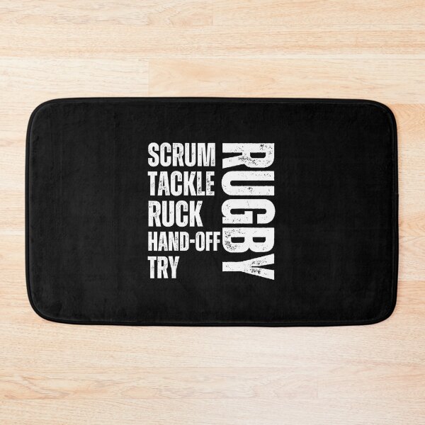 Item preview, Rugby Scrum Tackle Ruck Try Bold Typography Sports designed and sold by GabrieSketcham.