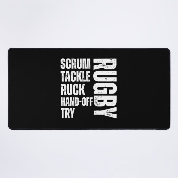 Item preview, Rugby Scrum Tackle Ruck Try Bold Typography Sports designed and sold by GabrieSketcham.
