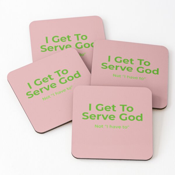 Item preview, Christian I Get To Serve God Faith green designed and sold by TheBibleStop.