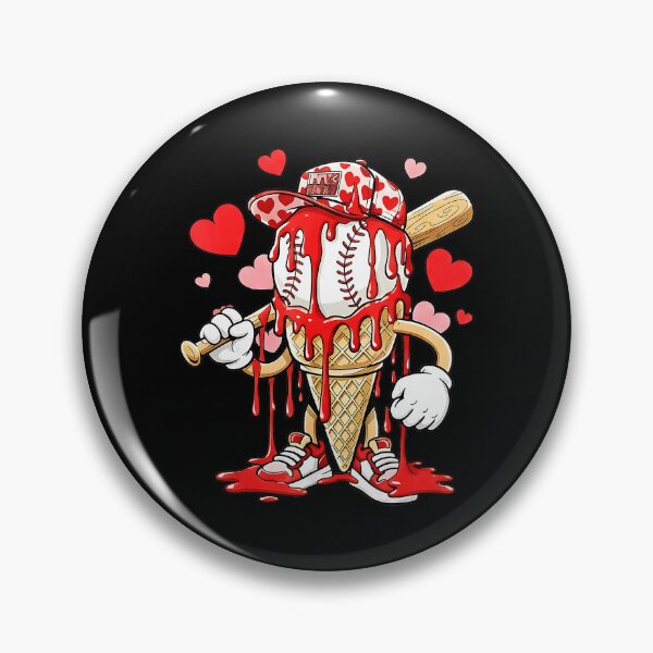 Item preview, Baseball Ice Cream Drip Valentine Cute Sports Love designed and sold by miaa-artistshop.