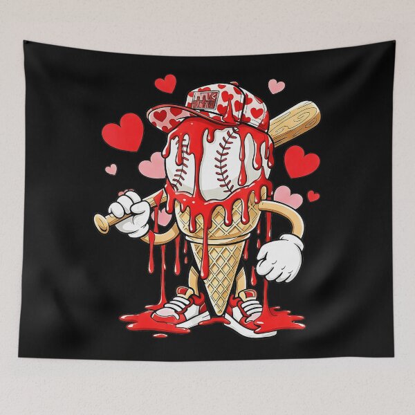 Item preview, Baseball Ice Cream Drip Valentine Cute Sports Love designed and sold by miaa-artistshop.
