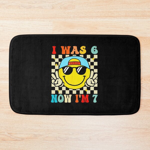 Item preview, I Was 6 Now I’m 7 Smile Face Funny 7th Birthday Meme designed and sold by gladysenglish.