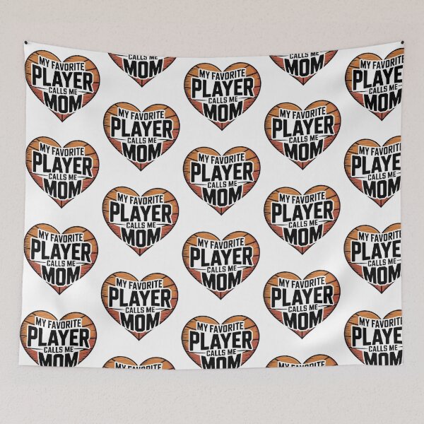 Item preview, My Favorite Basketball Player Calls Me Mom Basketball  designed and sold by QuiteOrbit.